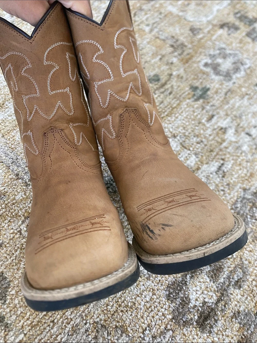 Roper Tan Kids Western Pull-On Boots